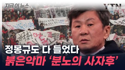 "정몽규 나가!"...상암 경기장 가득 채운 분노의 외침 [지금이뉴스] / YTN