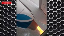 Motor de avión se incendia en pleno vuelo