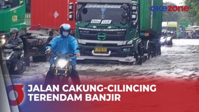 Imbas Banjir 30 Cm, Jalan Cakung-Cilincing Macet 3 Km