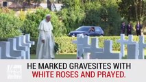 Pope Francis visits an American military cemetery on All Souls’ Day