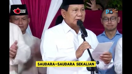 Pidato Lengkap Kemenangan Prabowo Setelah Ditetapkan KPU sebagai Pemenang Pilpres 2024