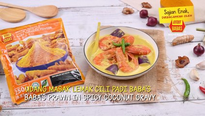 Resipi BABA'S Udang Masak Lemak Cili Padi