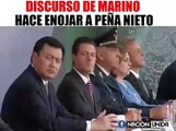 Discurso de Marino hace enojar a Peña Nieto