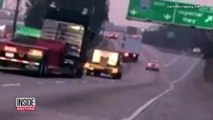 Chickens Cross Road After Falling off Truck on Busy Highway