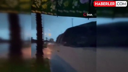 Cizre'de sele kapılan 2 vatandaş son anda kurtuldu, o anlar kamerada