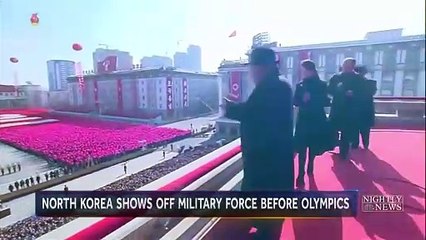 Download Video: Corea del Norte realiza desfile militar para encabezar la ceremonia de Inauguración de los Juegos Olimpicos de Invierno