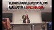 Gabriela Cuevas renuncia al PAN para apoyar a AMLO y Morena