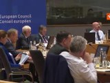 I leader dell'Ue ascoltano l'intervento di Zelensky alla riunione del Consiglio europeo