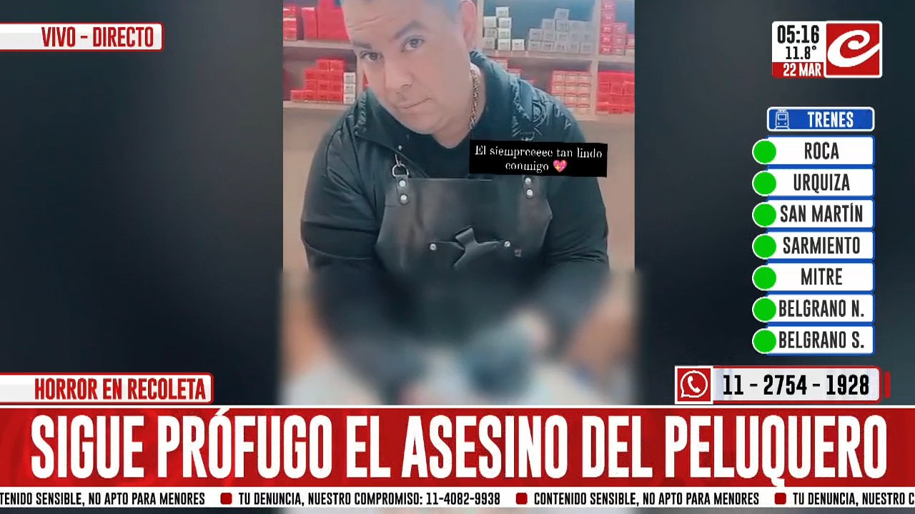 Horror en Recoleta: el asesino Germán Medina de sigue prófugo