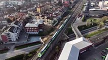 Incidente ferroviaria a Treviglio. L'incidente visto da un drone