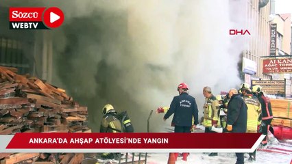 Ankara'da korkutan yangın... Yavaş da olay yerinde