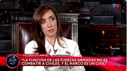 Villarruel sobre el rol de las FFAA en la lucha contra el narcotráfico
