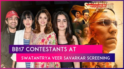 BB17’s Abhishek, KhanZaadi & Others Attend Ankita Lokhande’s Film Swatantrya Veer Savarkar Screening