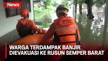 Warga Terdampak Banjir di Semper Barat, Jakarta Utara Dievakuasi ke Rusun