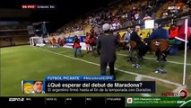 Diego Maradona Reconoce a Borgetti y lo Saluda Previo a Su Debut con los Dorados de Sinaloa