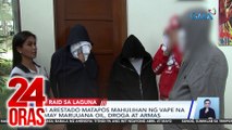 4 arestado matapos mahulihan ng vape na may Marijuana oil, droga at armas | 24 Oras