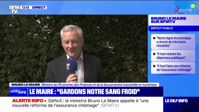 Il n'y a aucun laxisme chez nous mais le sens des responsabilité : Bruno Le Maire réagit aux prévisions de croissance revues à la baisse