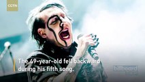 Marilyn Manson collapses on stage during concert