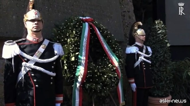 Mattarella alle Fosse Ardeatine per l'80esimo anniversario