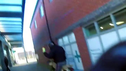 Police footage shows arrest of off-road scrambler driver after bike stalls