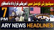ARY News 7 PM Headlines 22nd March 2024 | US resolution rejected in Security Council