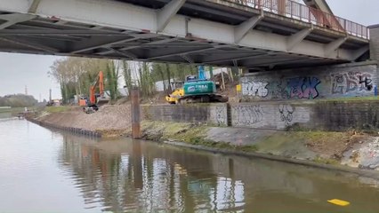 Les travaux d'élargissement du canal Nimy-Blaton débutent
