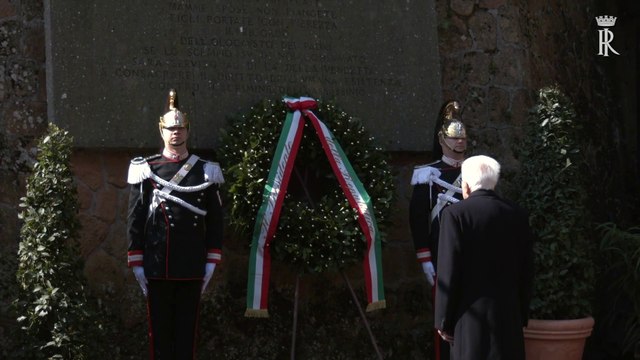 Mattarella alle Fosse Ardeatine per l'80° anniversario dell'eccidio