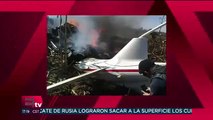 Las Imágenes de la avioneta en la que viajaba la Gobernadora de Puebla