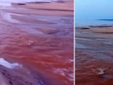 Sardegna: fiume rosso nel mare di Piscinas, allarme disastro ambientale