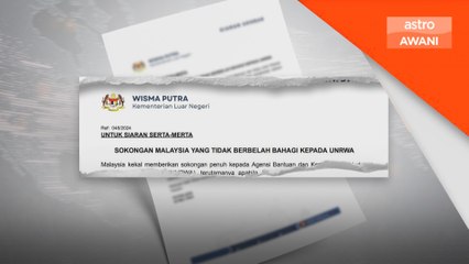 Malaysia akan beri sumbangan tambahan RM10 juta kepada UNRWA