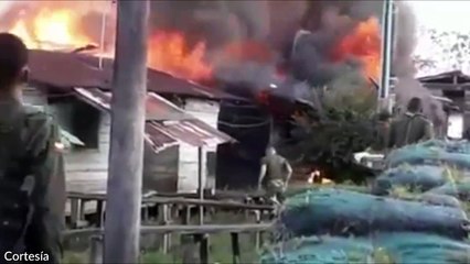 09-02-18 Se incendio casa que funcionaba como estacion de Policoa en Murindo