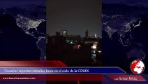 Usuarios reportan extrañas luces en el cielo de la CDMX
