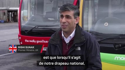 Angleterre - Sunak, premier ministre britannique : "On ne devrait pas toucher aux couleurs du drapeau !"