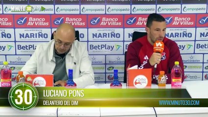 Sufrimos pero nos llevamos el objetivo Luciano Pons figura del DIM analizó el partido contra Pasto