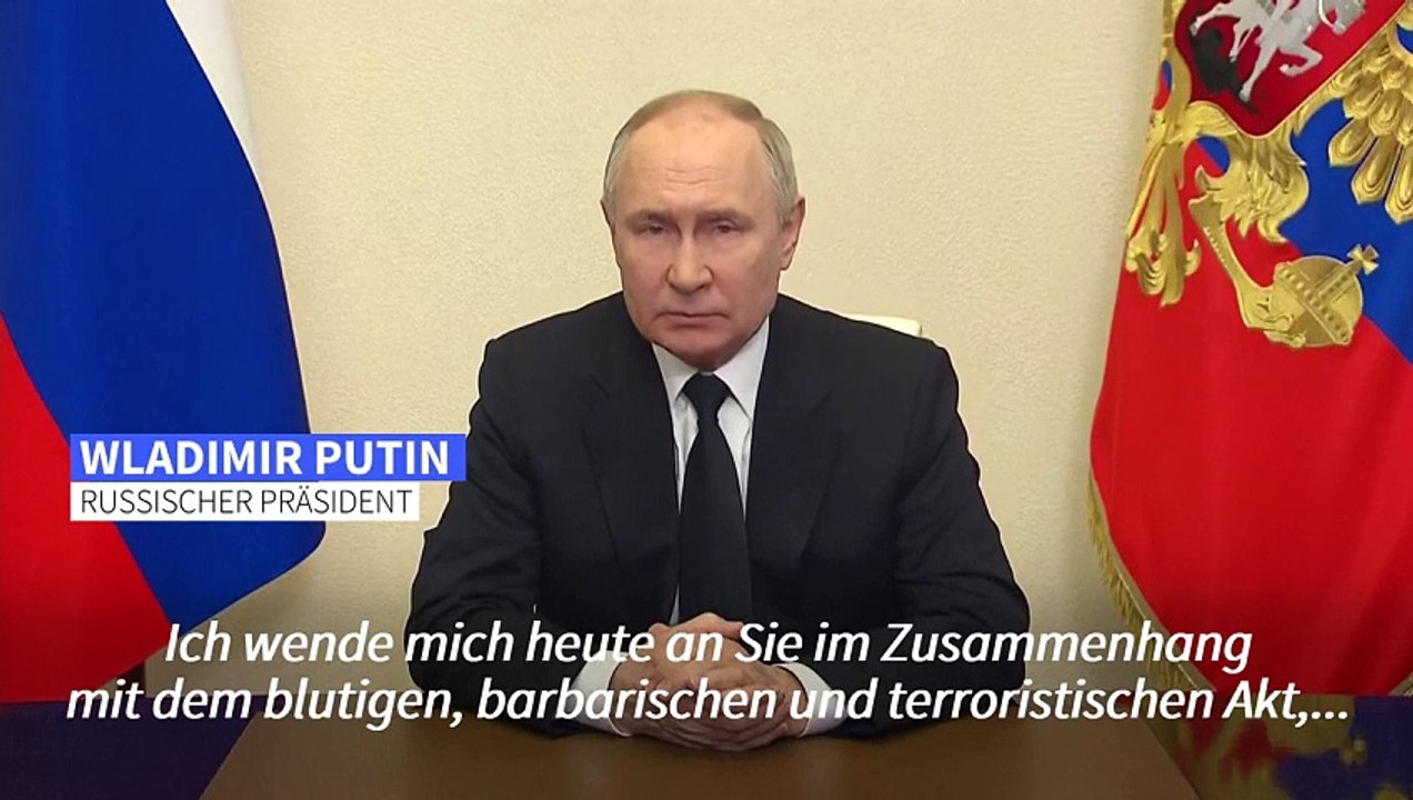 Putin: Anschlag bei Moskau ist 'barbarischer terroristischer Akt'