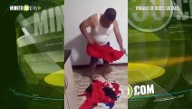 Un dolor Poderoso un hincha destruyó las camisetas del DIM tras la caída contra Junior