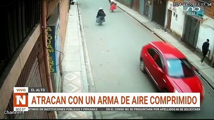 Atraco con arma de aire comprimido