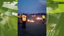 Globo cayó en una de las pistas del Aeropuerto JMC