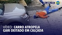 Gari se deita para descansar em calçada e é atropelado