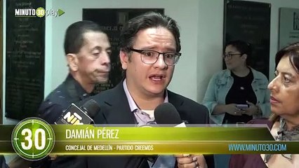 Damián Pérez se posesionó como concejal de Medellín y arrancó haciéndole control a la contratación del Hospital General