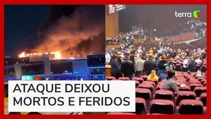 Atentado em Moscou: homens invadem casa de show e atiram contra multidão