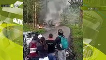 Camión cisterna se incendia en la Curva del Diablo