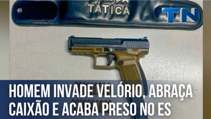 Homem invade velório, abraça caixão e acaba preso no ES