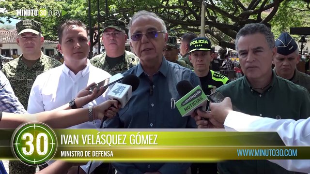 En Ciudad Bolívar y Sonsón, ministro de Defensa se comprometió con la seguridad en Antioquia