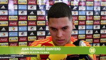 05-09-18 Juan Fernando Quintero solo tiene palabras de agradecimiento para Pekerman