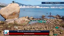 Mar se aleja 10 metros en playas de #Acapulco