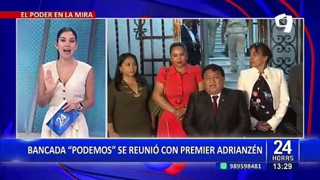 Premier Adrianzén se reunió con bancada de Podemos Perú