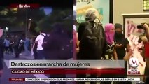 Marcha feminista, entre destrozos y gritos exigen JUSTICIA