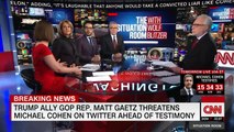 Trump ally Rep. Matt Gaetz threatens Michael Cohen in tweet