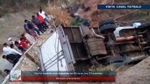 Vuelca camión con migrantes en Chiapas accidente deja 25 muertos